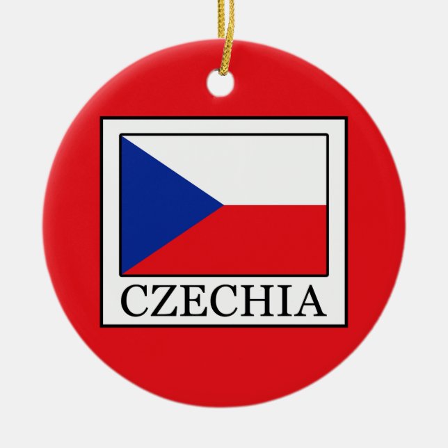 Czechia Ceramic Ornament (Front)