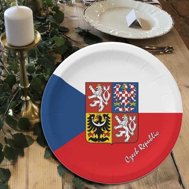 Czechia, Czech Flag - party, birthday /sports  Paper Plate (Creator Uploaded)