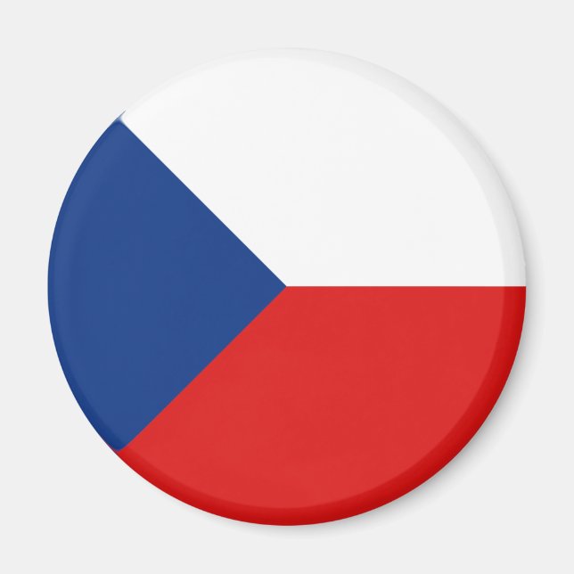 Czechia Fisheye Flag Magnet (Front)
