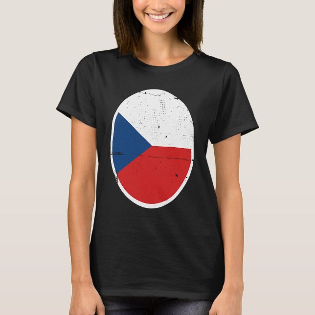 Czechia Flag Proud Czech T-Shirt (Front)