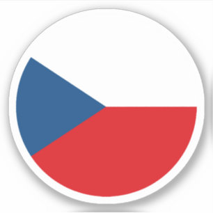 Czechia Flag Round Sticker
