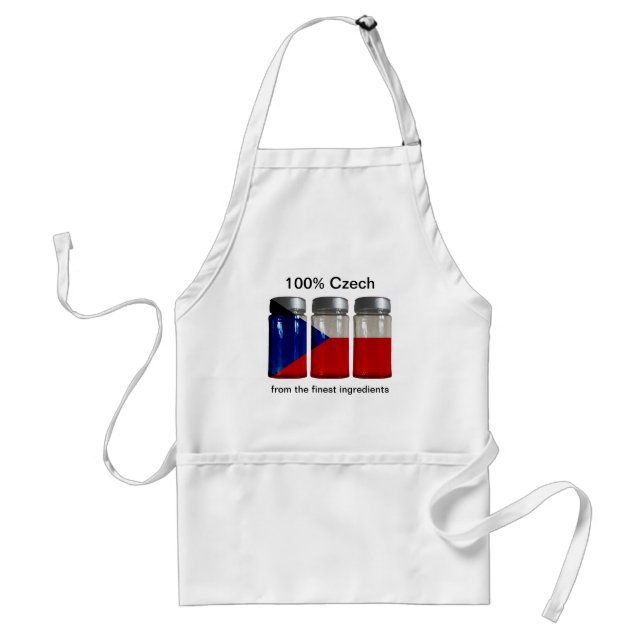 Czechia Flag Spice Jars Apron (Front)