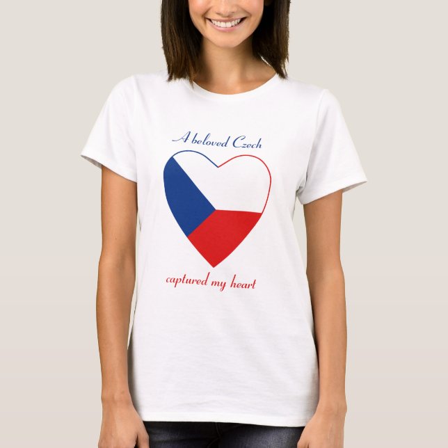 Czechia Flag Sweetheart T-Shirt (Front)