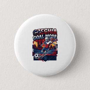 Czechia Goal Mode Skeleton Striker Nations Streetw 6 Cm Round Badge