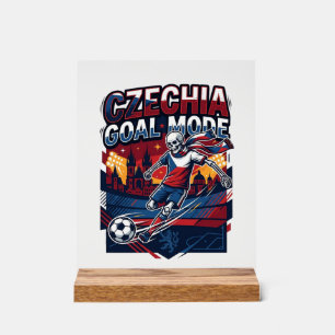 Czechia Goal Mode Skeleton Striker Nations Streetw Acrylic Sign