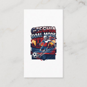 Czechia Goal Mode Skeleton Striker Nations Streetw Business Card
