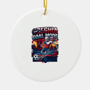 Czechia Goal Mode Skeleton Striker Nations Streetw Ceramic Ornament