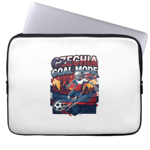 Czechia Goal Mode Skeleton Striker Nations Streetw Laptop Sleeve
