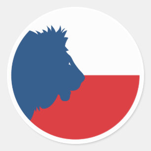 Czechia Lion Czech National Animal Flag Classic Round Sticker