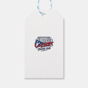 Czechia Soccer 2026 Soccer Bold Country Typography Gift Tags