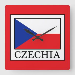 Czechia Square Wall Clock