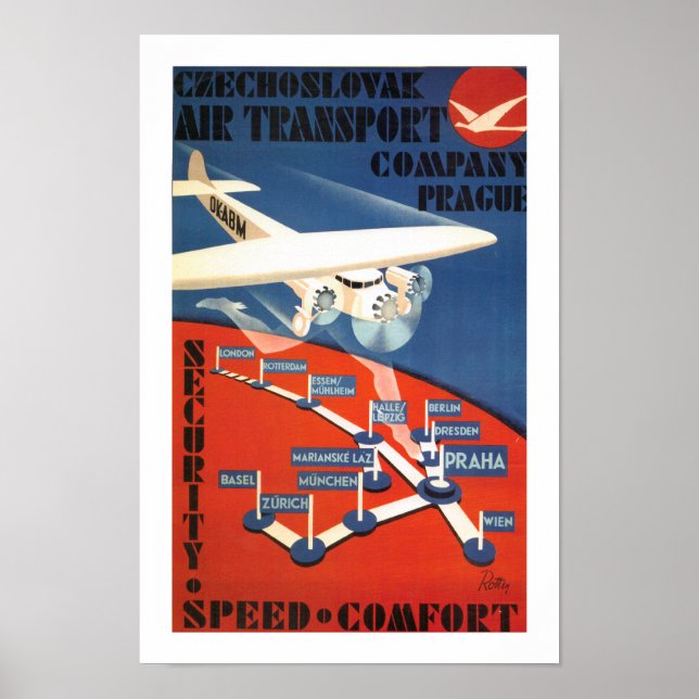 Czechoslovak Air Transport Poster (Front)
