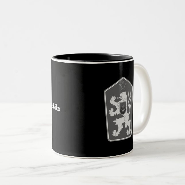 Czechoslovakia - Československá republika Mug. Two-Tone Coffee Mug (Front Right)