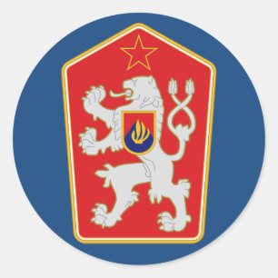 Czechoslovakia - Coat Of Arms (1960–1990) Sticke Classic Round Sticker