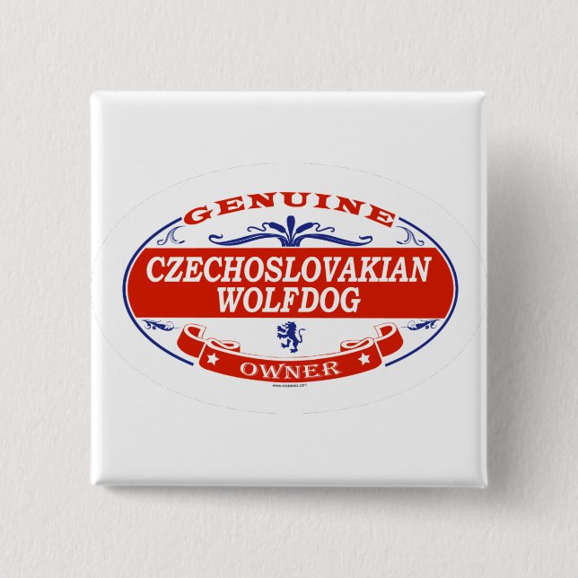 Czechoslovakian Wolfdog 15 Cm Square Badge (Front)