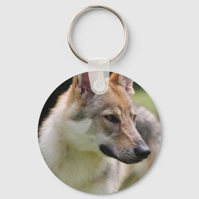 Czechoslovakian Wolfdog Key Ring (Front)