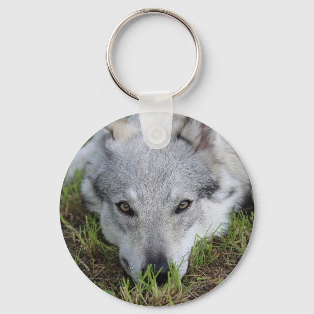 Czechoslovakian Wolfdog Key Ring (Front)