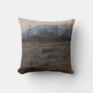 D12 Mule Deer Buck Sweet Grass Hills Cushion