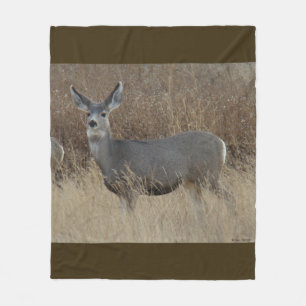 D14 Mule Deer Doe Fleece Blanket