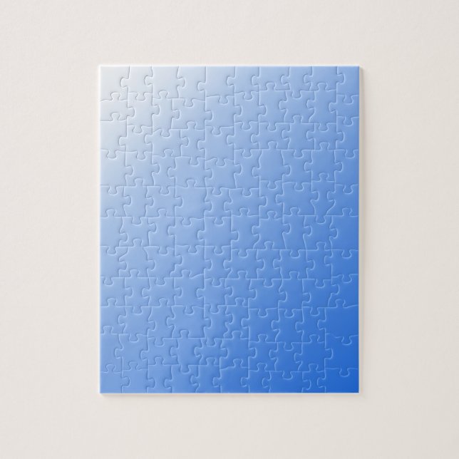 D1 Linear Gradient - White to Blue Jigsaw Puzzle (Vertical)