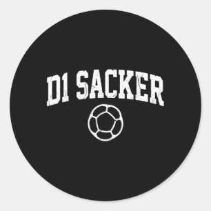 D1 Sacker Funny Hacky Sack Classic Round Sticker