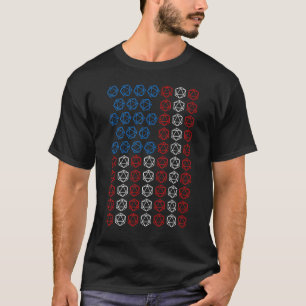 D20 Dice American Flag Rpg Tabletop Roleplaying 4t T-Shirt