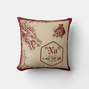 D20 Dice Celtic Dragon DND RPG DM Gamer Gift Cushion