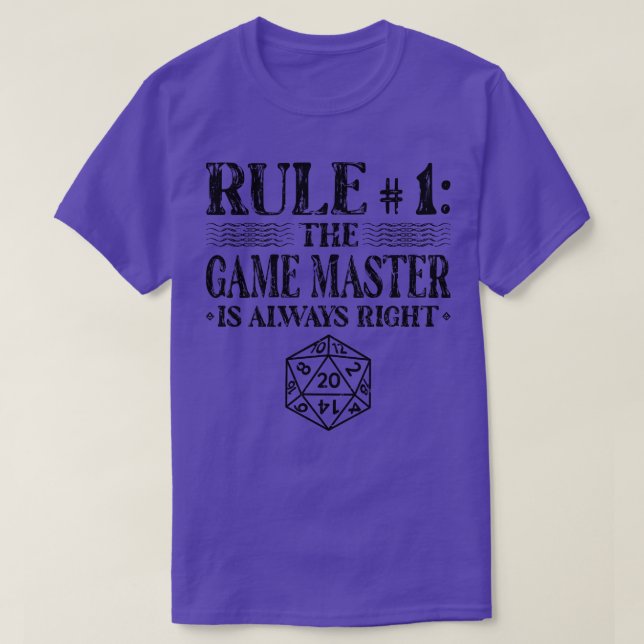 D20 Dice Roleplaying DM Tabletop RPG T-Shirt (Design Front)