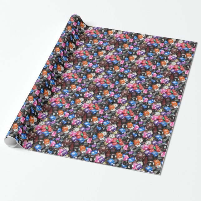 d20 dice wrapping paper (Unrolled)