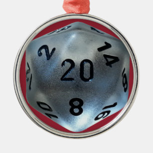 D20 METAL TREE DECORATION