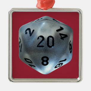 D20 METAL TREE DECORATION