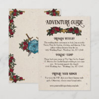 D20 Monogram Roses RPG Wedding Details