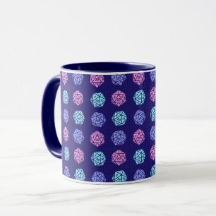 D20 pattern design mug