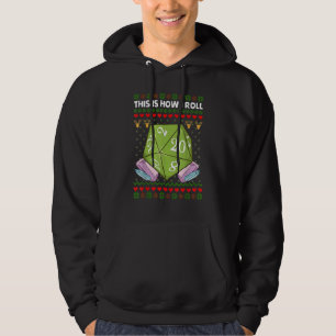 D20 This Is How I Roll Ugly Christmas Sweater RPG 