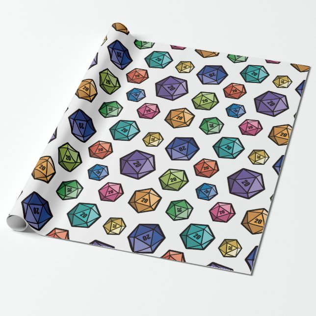 D20 Wrapping Papper Paper (Unrolled)