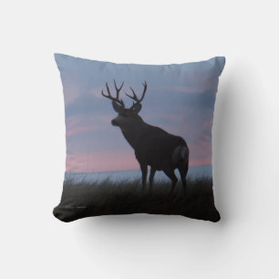 D3 Mule Deer Buck Sunrise Buck Cushion
