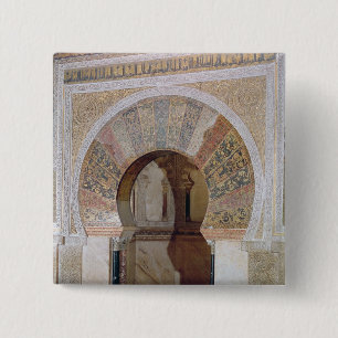 d4:Mezquita: Entrance to the Mihrab, c.786 15 Cm Square Badge
