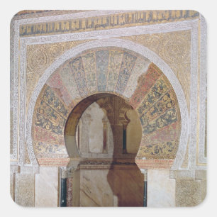 d4:Mezquita: Entrance to the Mihrab, c.786 Square Sticker