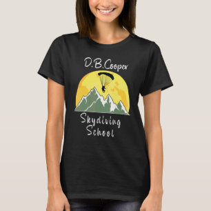 D  B  Coopers Skydiving School Retro Sunset Moon T-Shirt