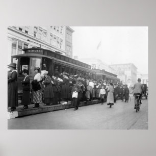 D.C. Streetcar Scene, 1920s Poster