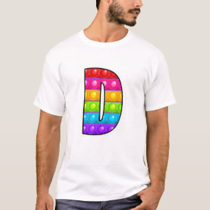 D Cutest Capital Letter B Alphabet Funny Poppin Ki T-Shirt