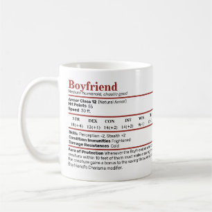 D&D Boyfriend Stat Block Mug