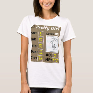 D&D Character (Pretty Girl) T-Shirt