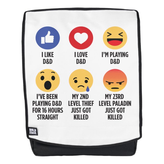 D&D Emojis Backpack (Front)