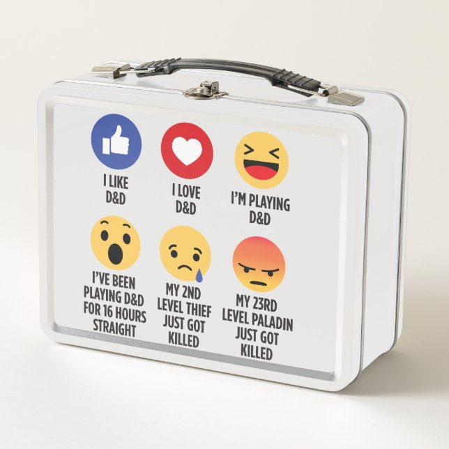 D&D Emojis Metal Lunch Box (Front)