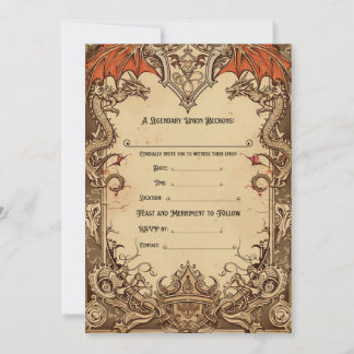 D&D Fantasy Wedding Invitation