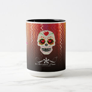 D.D.L.M. Calavera Two-Tone Coffee Mug