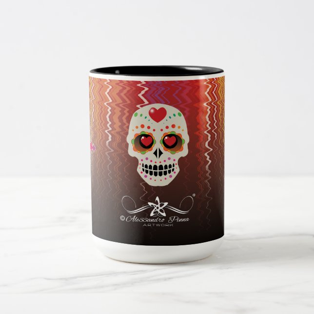 D.D.L.M. Calavera Two-Tone Coffee Mug (Center)