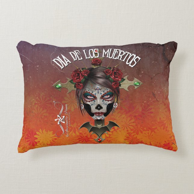 D.D.L.M. La Catrina Decorative Cushion (Front)