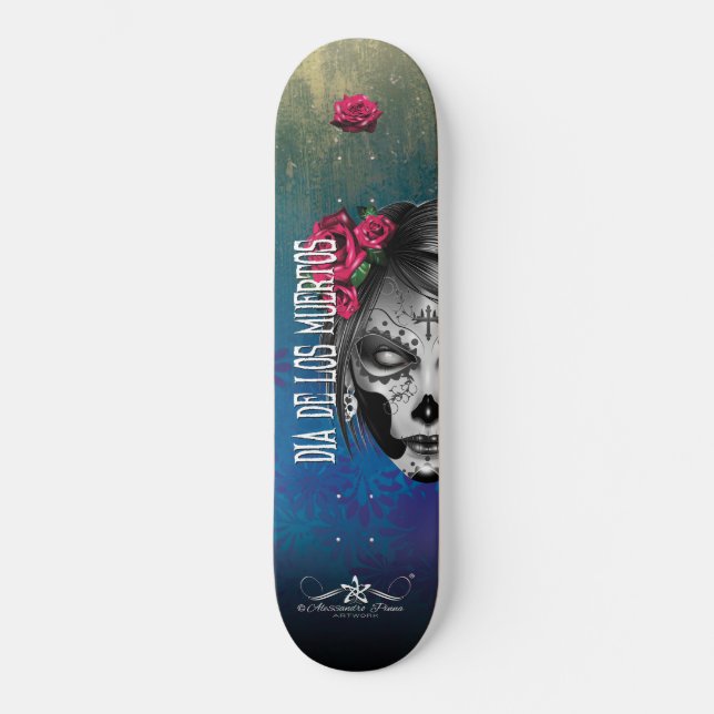 D.D.L.M. La Catrina Skateboard (Front)